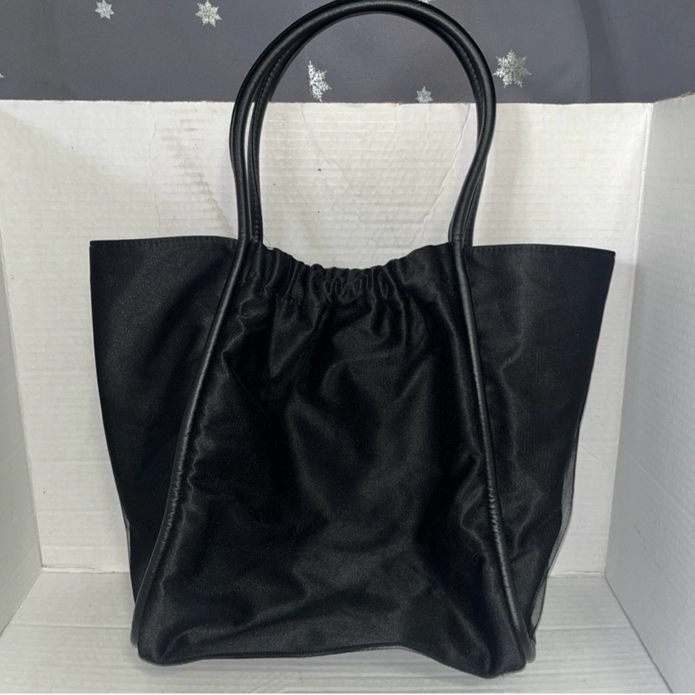Victoria's Secret Black Tote with Pink Lining - Picture 3 of 4